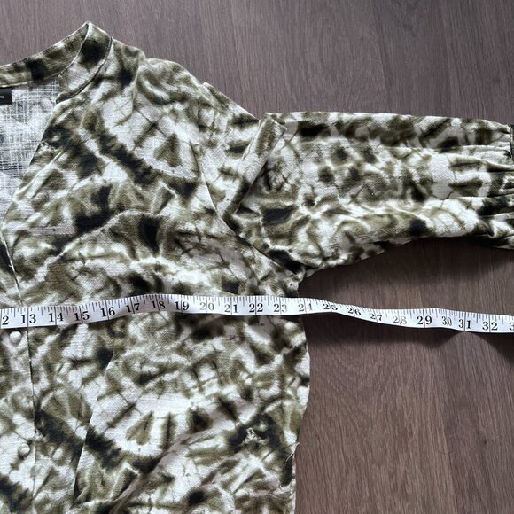 INC International Concepts Print Cropped Button-Down Shirt with Front Knot - Picture 7 of 13